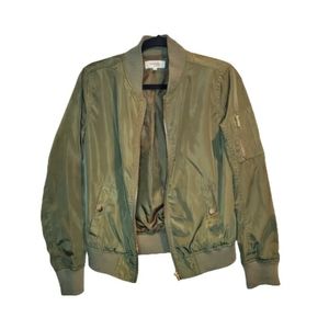 Charlotte Russe Army Green Bomber Jacket Size S